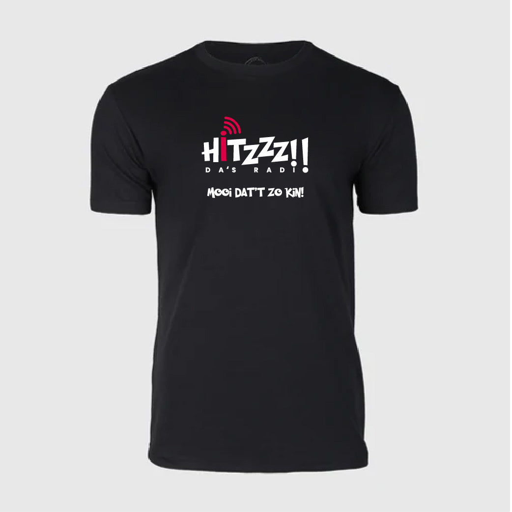 T-shirt met korte mouwen Mooi dat't zo kin! Zwart (HITZZZ!!)