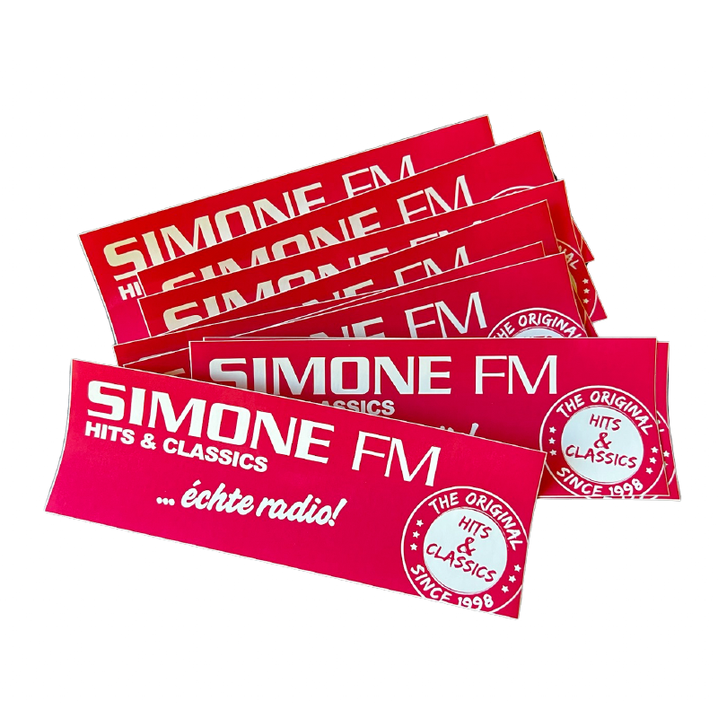 Stickers Simone FM Retro (set van 10 stickers)